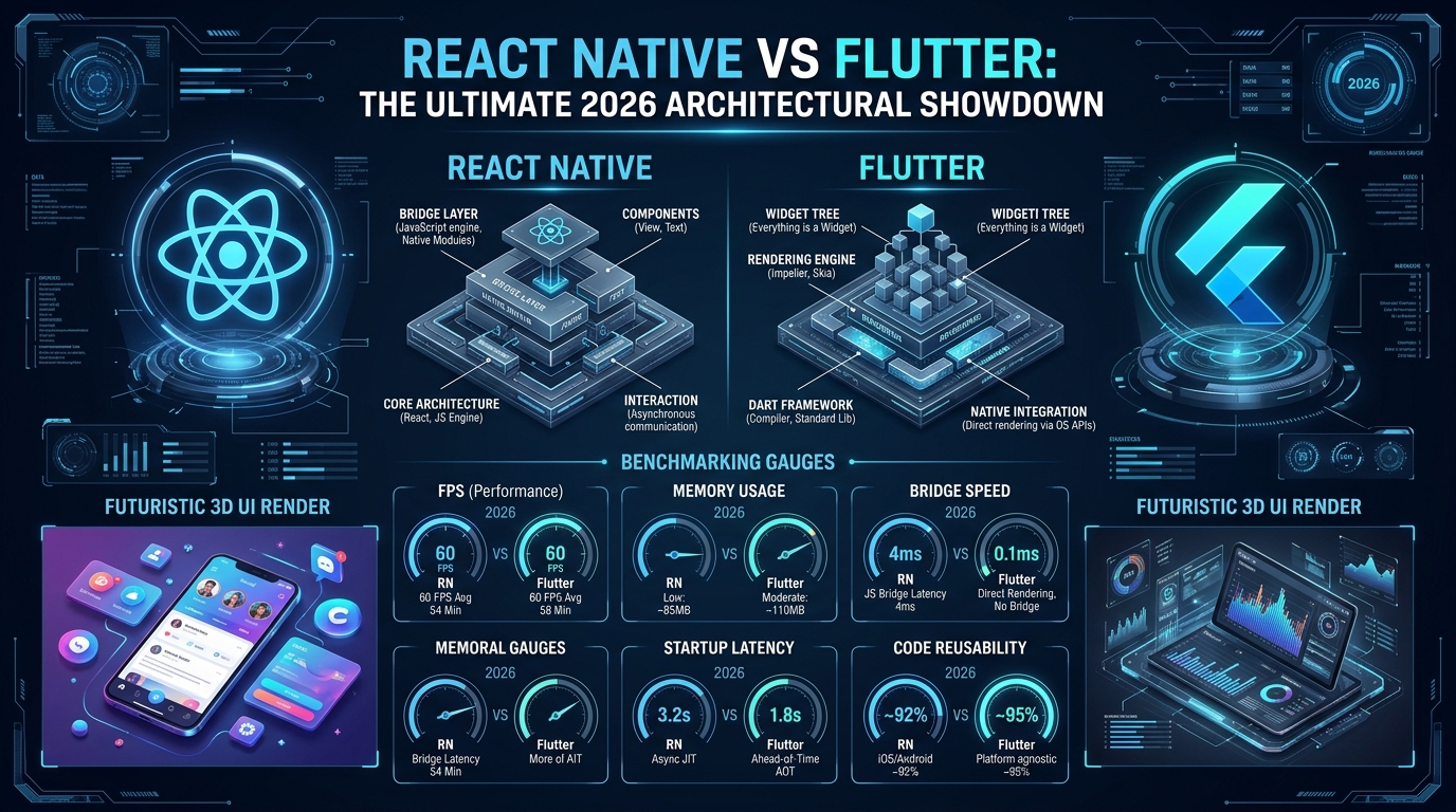 React Native vs Flutter: The Ultimate 2026 Architectural Showdown