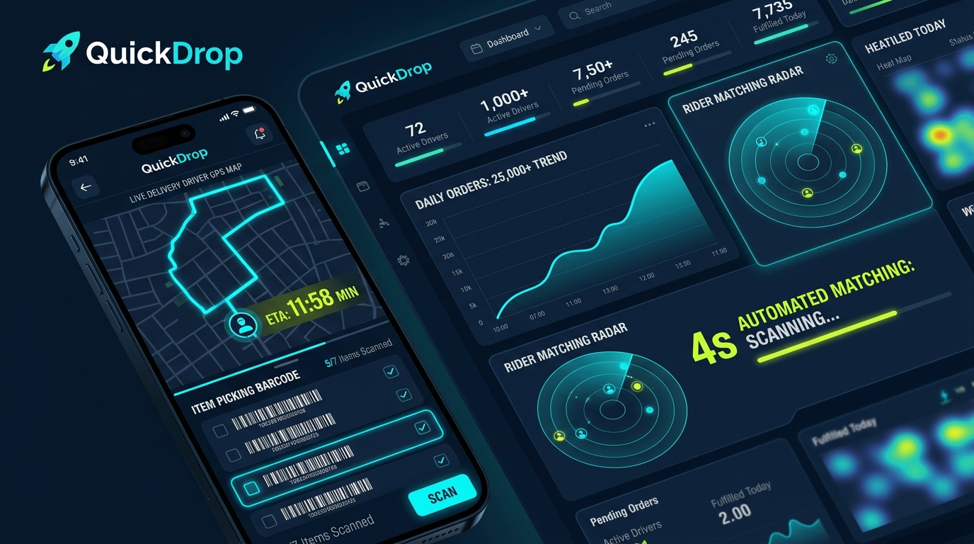 QuickDrop Logistics Case Study Screenshot
